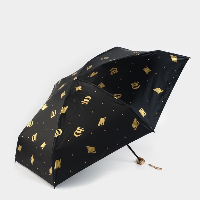 Зонт женский механический, 6 спиц, цвет чёрный.