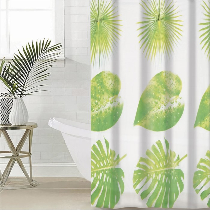 Штора для ванны Доляна &laquo;Сафари&raquo;, 180&times;180 см, EVA