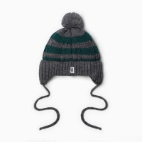 Шапка детская, цвет серый/зелёный, размер 42-44 Шапка детская, цвет серый/зелёный, размер 42-44