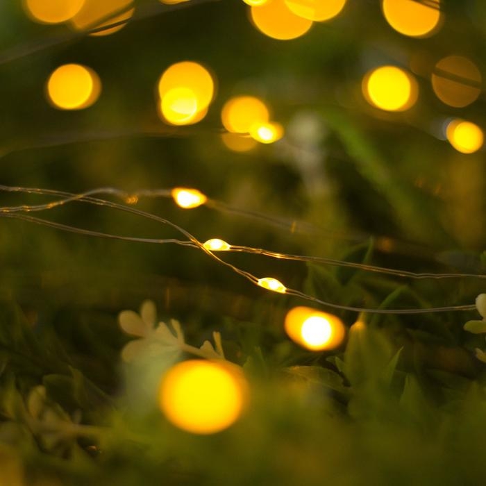 Гирлянда «Нить» 20 м роса, IP44, серебристая нить, 200 LED, свечение жёлтое, 2 режима, солнечная батарея Гирлянда «Нить» 20 м роса, IP44, серебристая нить, 200 LED, свечение жёлтое, 2 режима, солнечная батарея