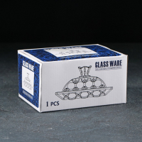 Маслёнка стеклянная Доляна &laquo;Семицвет&raquo;, 15,5&times;11,5&times;8 см