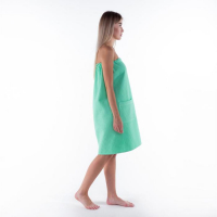 Полотенце банное Этель &laquo;Парео&raquo; с карманом 80*140 см. цв.нежный лайм, 100% хл, вафля 240 г/м2