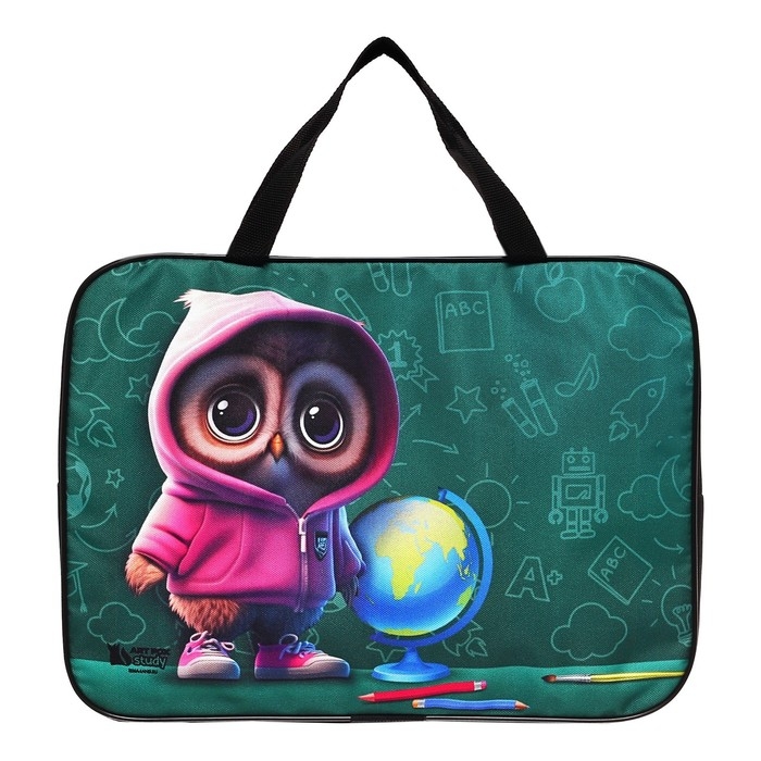 Папка для труда А4 на молнии текстиль 70мм 360 х 260 &laquo;1 сентября: Совушка&raquo;