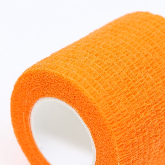 Бинт самофиксирующийся разрывной &laquo;Groomroom&raquo;&lrm;, 5 см х 4,5 м, оранжевый