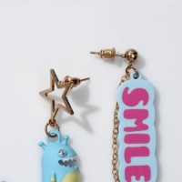 Серьги ассорти &laquo;Динозавр&raquo; SMILE, цветные в золоте