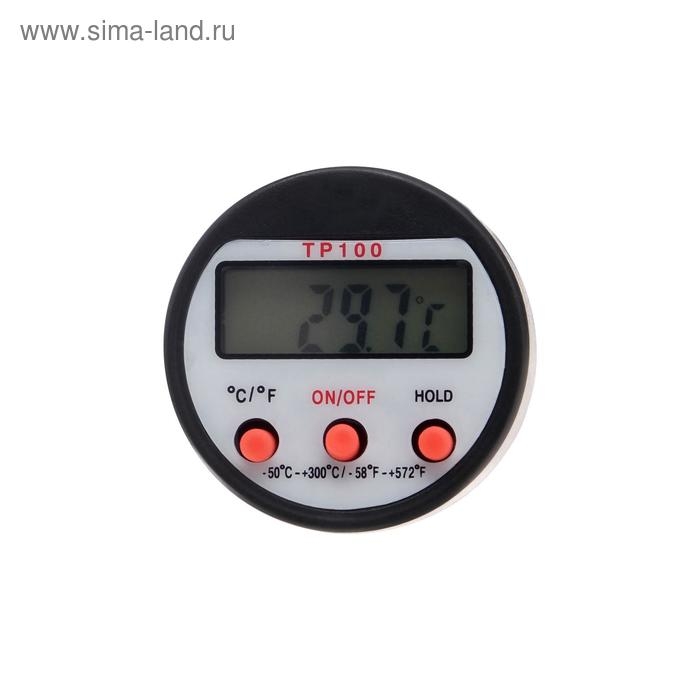 Термометр (термощуп) кухонный TP-100, максимальная температура 300 °C, от LR44, черный Термометр (термощуп) кухонный TP-100, максимальная температура 300 °C, от LR44, черный