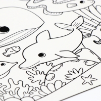 Магнит-раскраска многоразовая &laquo;Морские жители&raquo;, 14,8 &times; 21 см