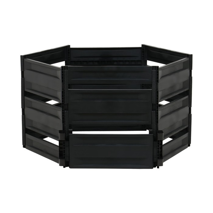 Компостер пластиковый, 600 л, 125 &times; 105 &times; 70 см, чёрный
