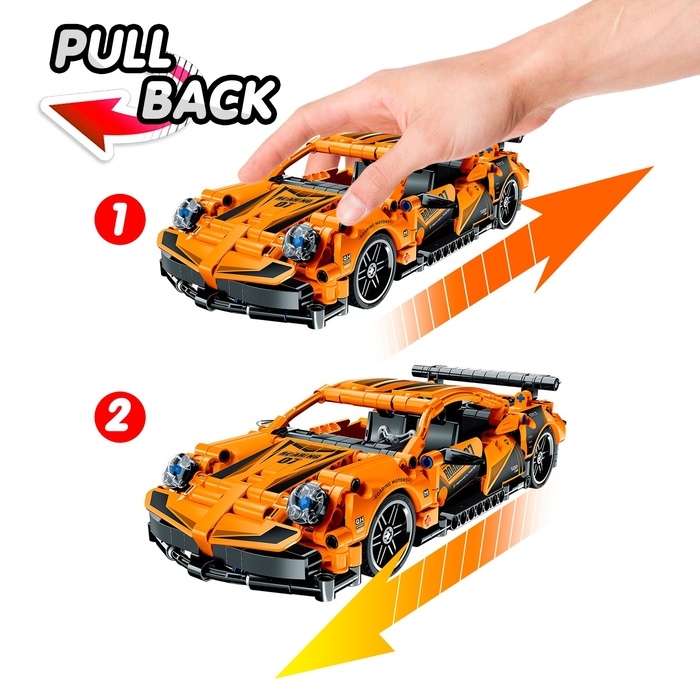 Конструктор гоночная машина GAO BO LE Mechanical Master, инерционный, 490 деталей, 6+