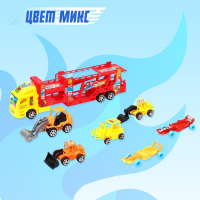 Грузовик инерционный &laquo;Автовоз&raquo;, с 6 машинами, цвета МИКС