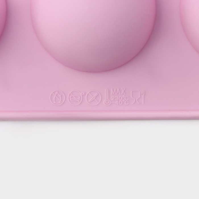 Форма для выпечки Доляна &laquo;Полусферы&raquo;, силикон, 29&times;17 см, 15 ячеек (d=4 см), цвет МИКС