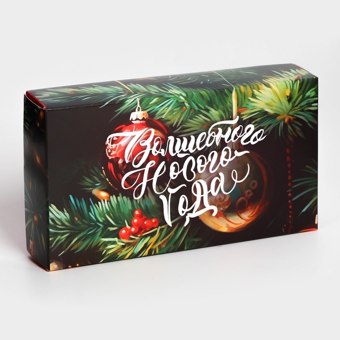 Новый год. Коробка под 8 конфет, 9,8 х 17,7 х 3,5 см, кондитерская упаковка Новый год. Коробка под 8 конфет, 9,8 х 17,7 х 3,5 см, кондитерская упаковка