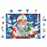 Пазлы фигурные деревянные «Новогодняя сказка» со святящимися деталями, 146 элементов Пазлы фигурные деревянные «Новогодняя сказка» со святящимися деталями, 146 элементов