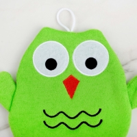 Мочалка - варежка детская для купания Доляна «Совушка», 20 см, цвет МИКС Мочалка - варежка детская для купания Доляна «Совушка», 20 см, цвет МИКС