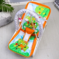 Шезлонг-качалка для новорождённых &laquo;Лесная сказка&raquo;, игровая дуга, съёмные игрушки МИКС