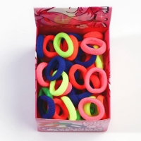 Резинки для волос &laquo;Махрушка&raquo;, лис, 100 шт, 2 х 2 х 0.4 см