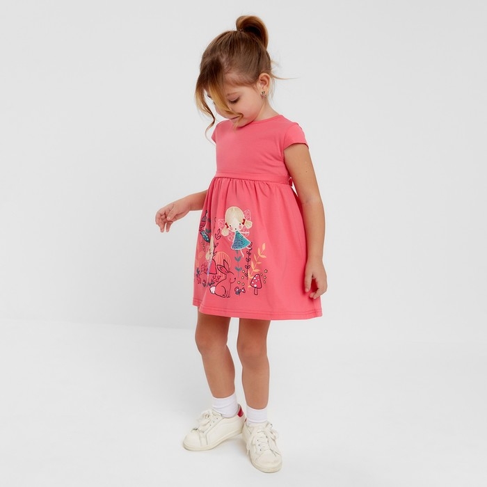 Платье для девочки, цвет розовый, рост 98 см