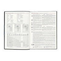 Еженедельник датир 2025г мягк обл иск кож А6+ 80л ESCALADA, тис ф, кр бл 70 г/м&sup2;, чёрный