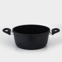 Кастрюля Доляна &laquo;Элит&raquo;, 4 л, d=26 см, h=11 см, антипригарное покрытие, стеклянная крышка