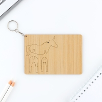 Брелок для ключей деревянный конструктор «Единорог», 7 х 6.6 см Брелок для ключей деревянный конструктор «Единорог», 7 х 6.6 см