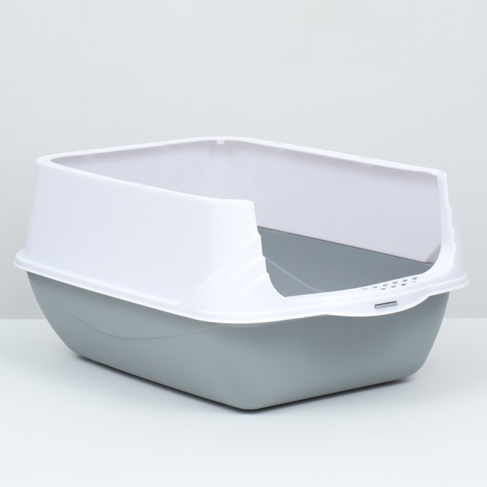 Туалет-домик 35 х 50 х 35 см, бело-серый Туалет-домик 35 х 50 х 35 см, бело-серый