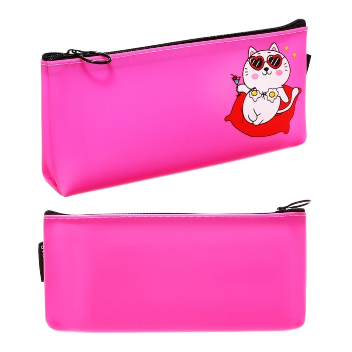 Пенал мягкий, 1 отделение, 35 х 190 х 75 мм, объёмный, Colorio, силиконовый, жёлтый