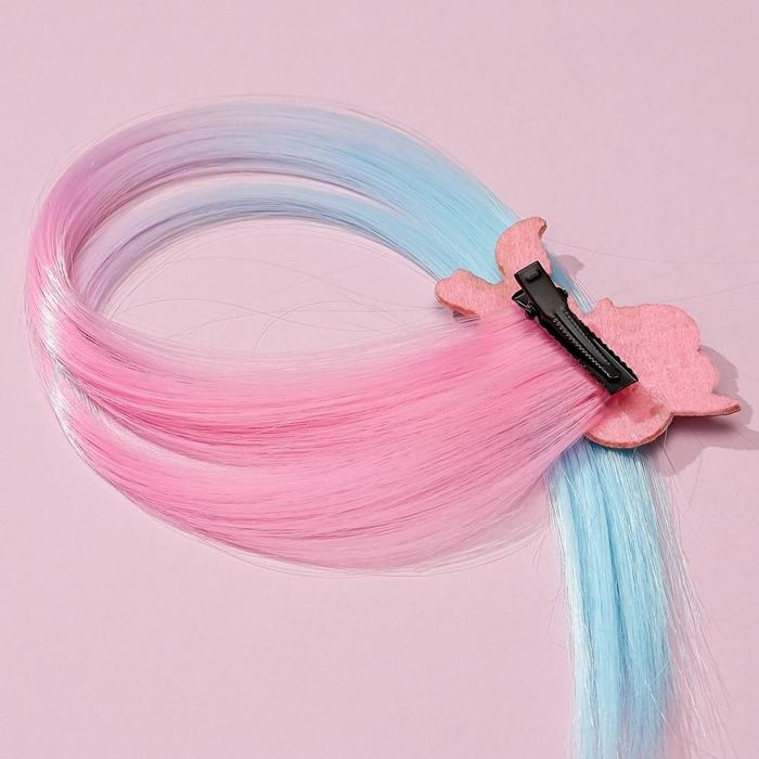 Заколки для волос , цветная прядь &laquo;Сияй&raquo;