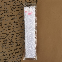 Кружево органза, 40 мм &times; 9 &plusmn; 0,5 м, цвет белый