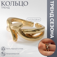 Кольцо металл &laquo;Тренд&raquo; гвоздь, цвет золото, безразмерное