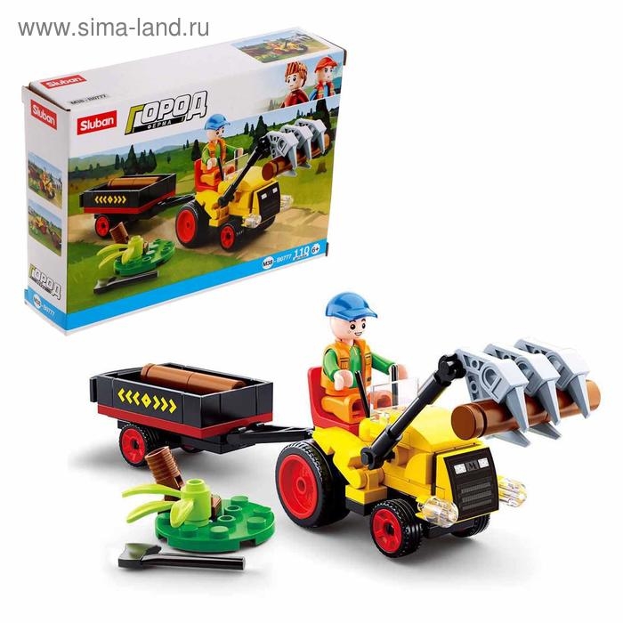 Конструктор Город «Лесозаготовочный погрузчик», 110 деталей Конструктор Город «Лесозаготовочный погрузчик», 110 деталей