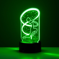Светильник сенсорный "Гимнастка" LED 7 цветов USB/от батареек черный