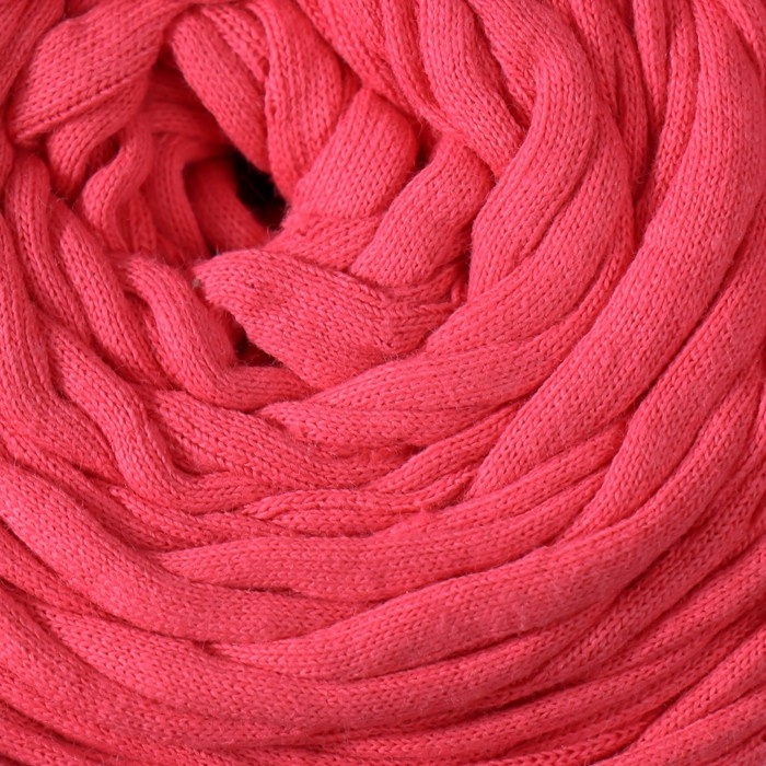 Трикотажная пряжа вторичная 90% хлопок,10% п/э, 100м/450&plusmn;50 гр (коралл) МИКС