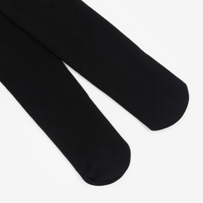 Колготки женские (мех внутри), цвет чёрный, размер 48-50