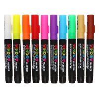 Набор меловых маркеров 10 цветов MunHwa "Window", яркие цвета, для любых поверхностей