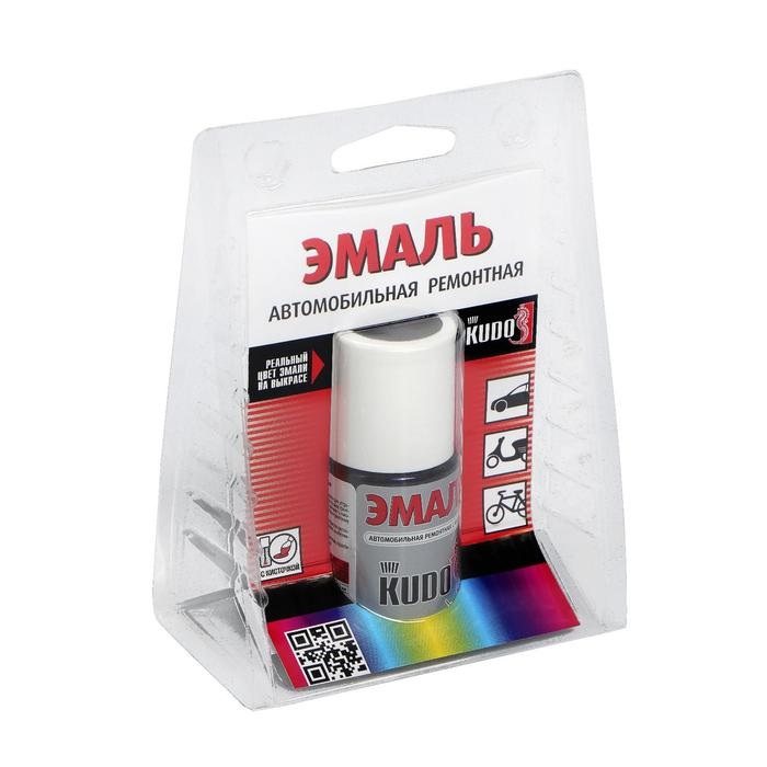 Эмаль Kudo автомобильная ремонтная  с кисточкой Снежная королева 690, металлик, 15 мл