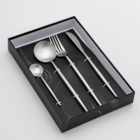 Столовые приборы из нержавеющей стали Magistro &laquo;Фолк&raquo;, 4 предмета, цвет серебряный