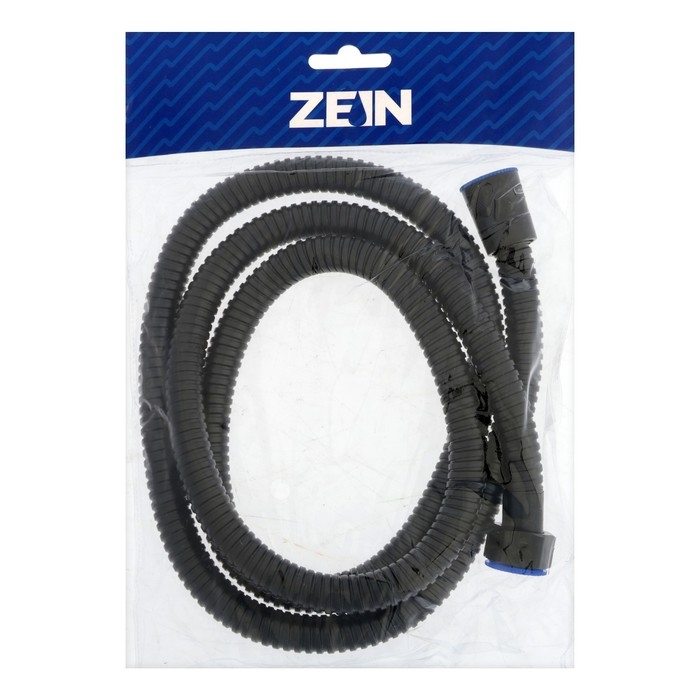 Душевой шланг ZEIN Z3644, 150 см, латунные гайки 1/2", черный
