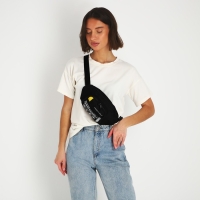 Сумка поясная &laquo;Билет&raquo;, 28х7х14 см, отдел на молнии, наружный карман, цвет чёрный