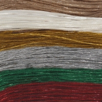 Набор металлизированных ниток мулине, 8 &plusmn; 1 м, 6 шт