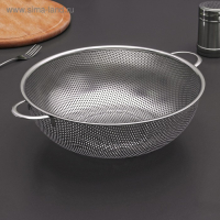 Дуршлаг из нержавеющей стали с ручками «Марко», d=28 см, две ручки, цвет хромированный Дуршлаг из нержавеющей стали с ручками «Марко», d=28 см, две ручки, цвет хромированный