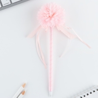 Ручка шариковая синяя паста 1.0 мм &laquo;8 марта&raquo; хризантема с лентами