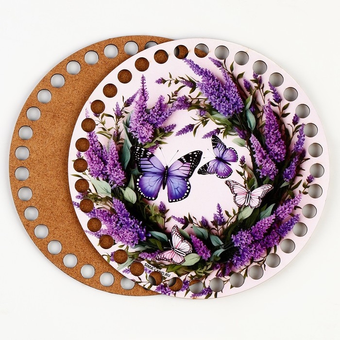 Донышки для вязания 2 в 1 &laquo;Весенняя нежность&raquo;, круг 15 см, хдф 3 мм