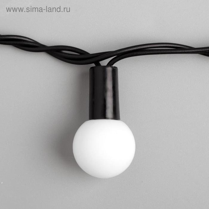 Гирлянда &laquo;Нить&raquo; 10 м с насадками &laquo;Шарики 2.5 см&raquo;, IP44, тёмная нить, 100 LED, свечение мульти (RG/RB), мигание, 220 В