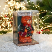 Елочное украшение "Мишка с балалайкой" 15 см, микс