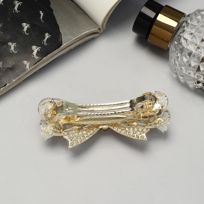 Заколка-автомат для волос "Лорелея" бантик, 9 см