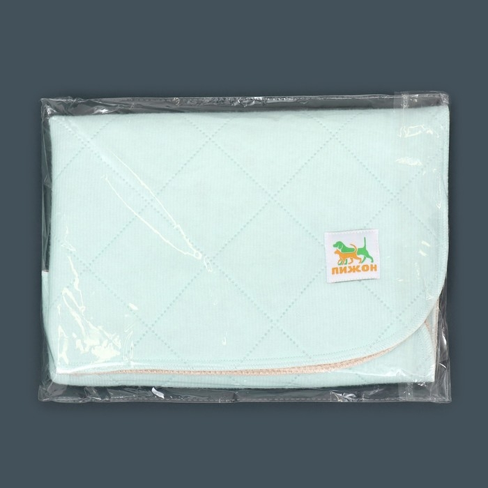 Пелёнка для животных многоразовая впитывающая, 60 х 50 см, мятная Пелёнка для животных многоразовая впитывающая, 60 х 50 см, мятная
