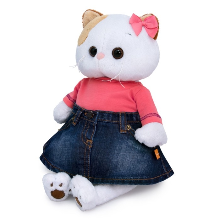 Мягкая игрушка &laquo;Ли-Ли в джинсовой юбке и коралловой футболке&raquo;, 27 см