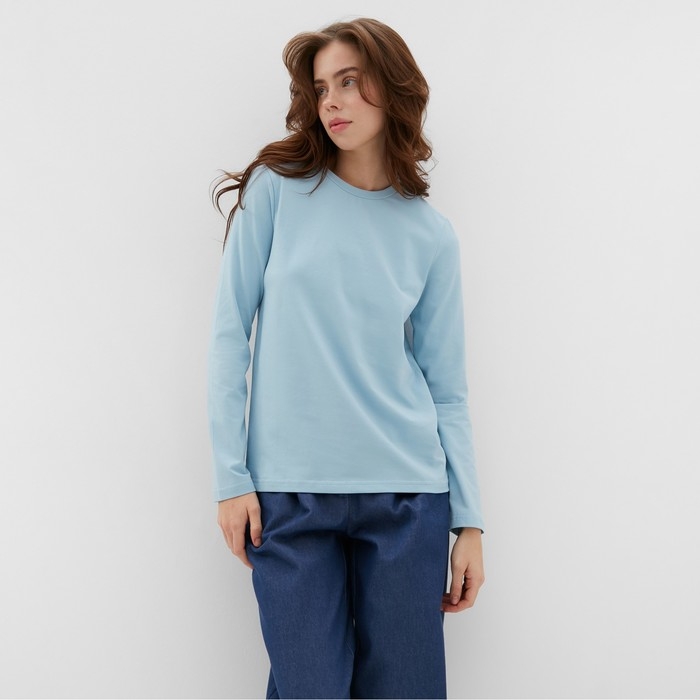 Лонгслив женский MINAKU: Basic line цвет мятный, размер 44 Лонгслив женский MINAKU: Basic line цвет мятный, размер 44