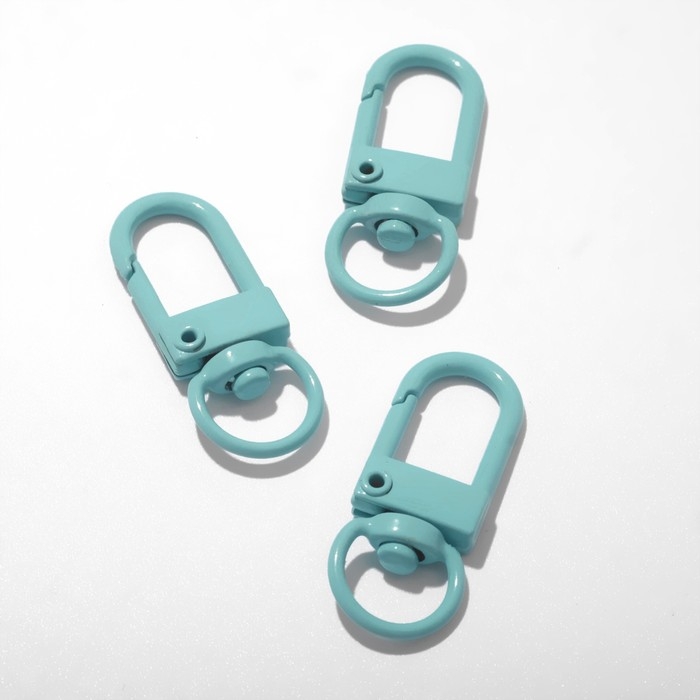 Карабин 3,2&times;1,3&times;0,2 см (набор 3 шт.), цвет мятный
