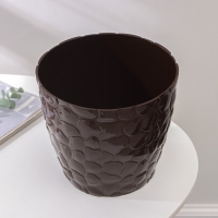 Горшок с поддоном &laquo;Камешки&raquo;, 5 л, цвет шоколадный